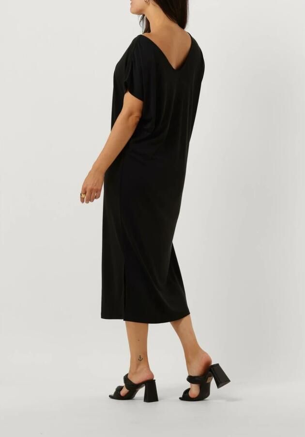 MINUS Dames Jurken Ophelia Boat Neck Short Sleeve Midi Modal Dress Zwart - Foto 5