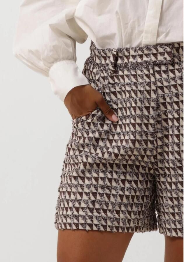 Minus Bruin Geruite Amaya Shorts Brown Dames - Foto 1