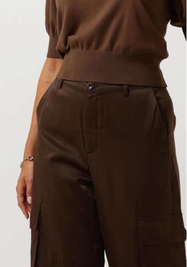 MINUS Dames Broeken Wendy Wide Leg Pant Bruin - Foto 4