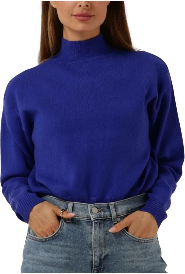 Minus Gebreide Coltrui Trui Blauw Blue Dames - Foto 3