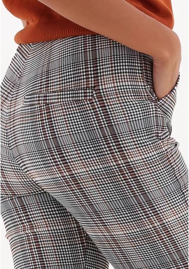 MINUS Dames Broeken Carma Check Flared Pants Bruin