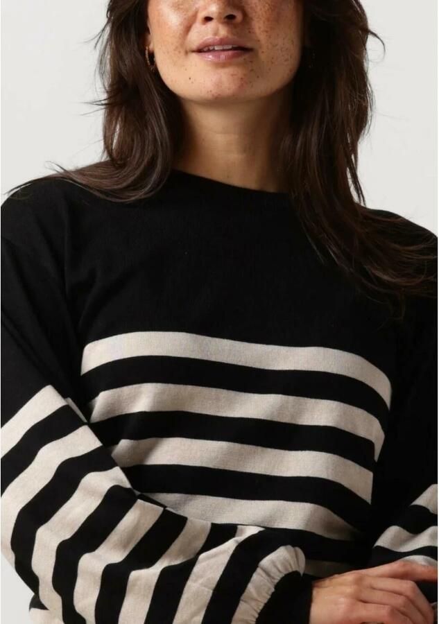 MINUS Dames Truien & Vesten Perla Striped Knit Pullover Zwart - Foto 1