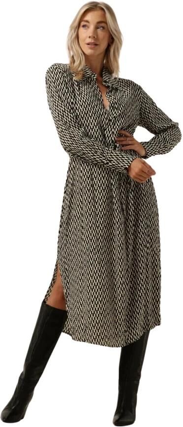 Minus Lasina Shirtdress Bruin Multicolor Dames - Foto 4
