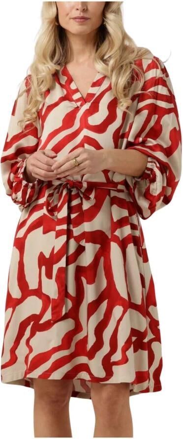 Minus Rode Korte Jurk Eye-Catcher Multicolor Dames - Foto 3