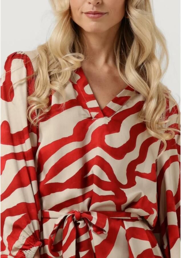 Minus Rode Korte Jurk Eye-Catcher Multicolor Dames