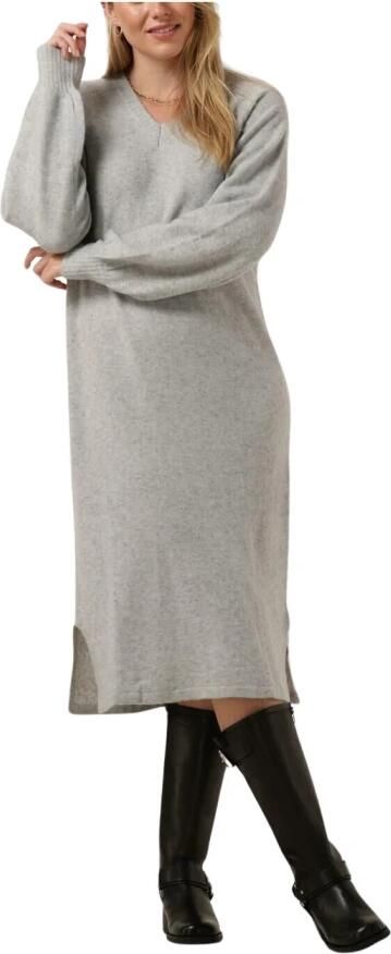 MINUS Dames Jurken Lilianne V-neck Midi Knit Dress Grijs - Foto 5