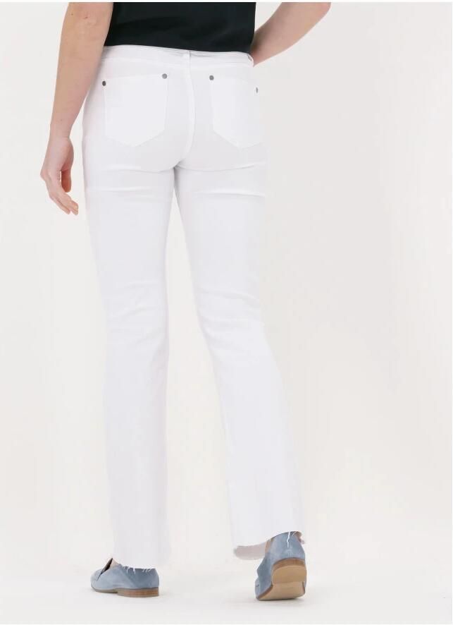 Minus Witte Flared Jeans Enzo Broek White Dames