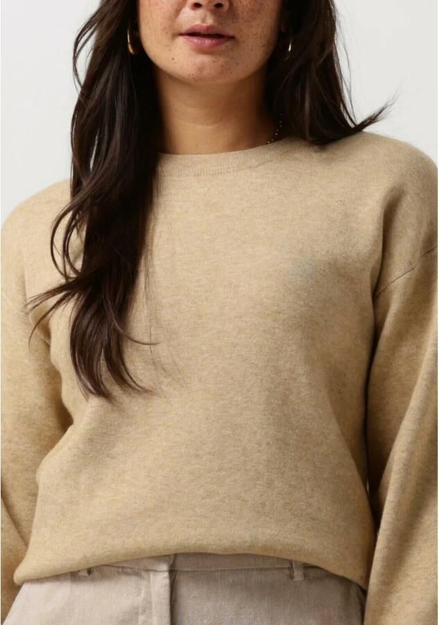 Minus Zand Knit Pullover Stijlvolle Wintertrui Beige Dames - Foto 4