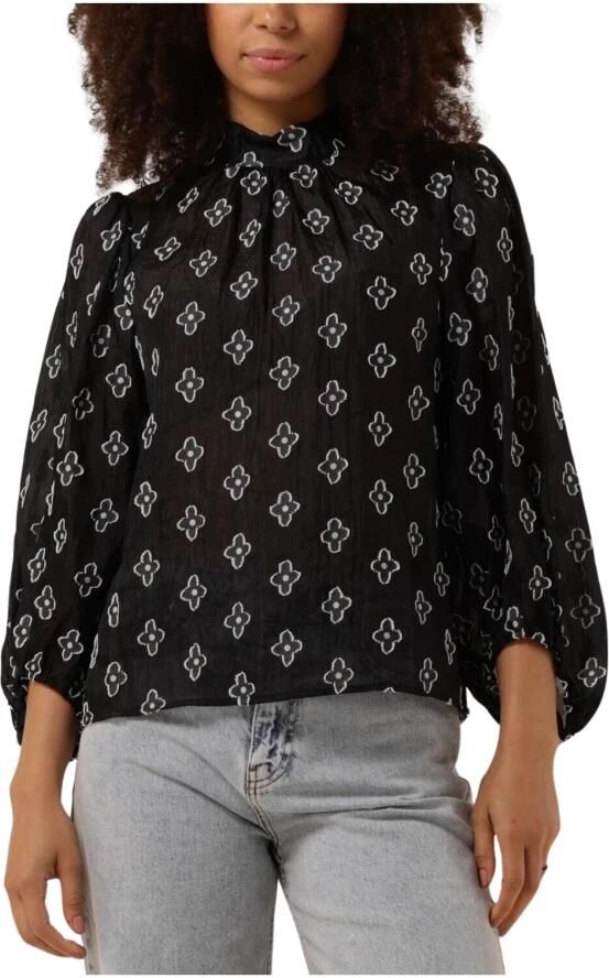 MINUS Dames Blouses Agina Round Neck Blouse Zwart - Foto 7