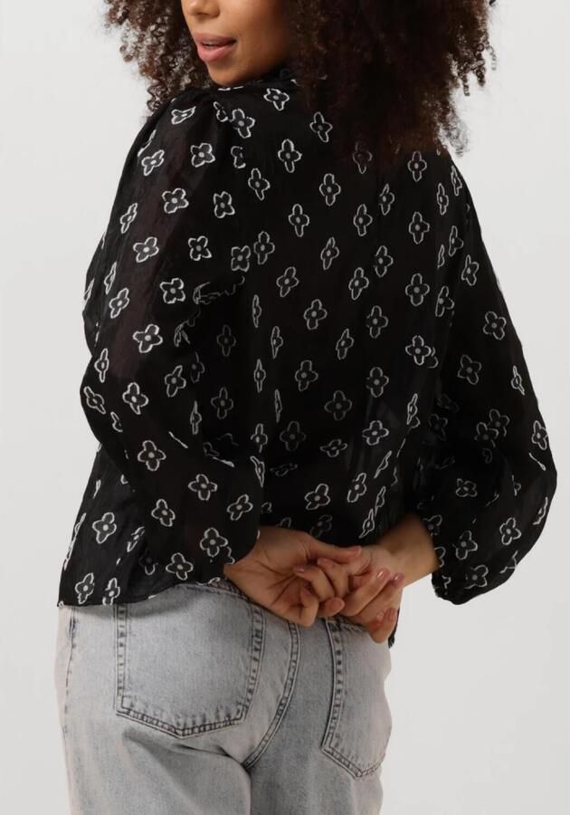 MINUS Dames Blouses Agina Round Neck Blouse Zwart - Foto 6