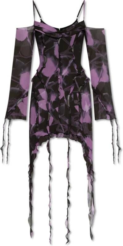 Misbhv Binnenin een Dark Echo collectie jurk Purple Dames