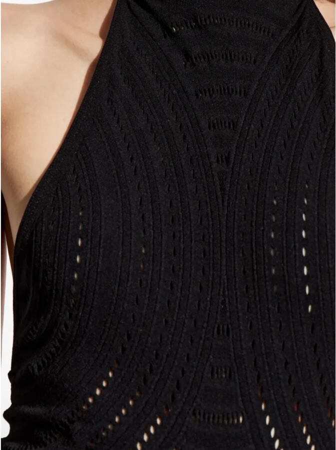 Misbhv Zwarte Halter Maxi Jurk Black Dames - Foto 2