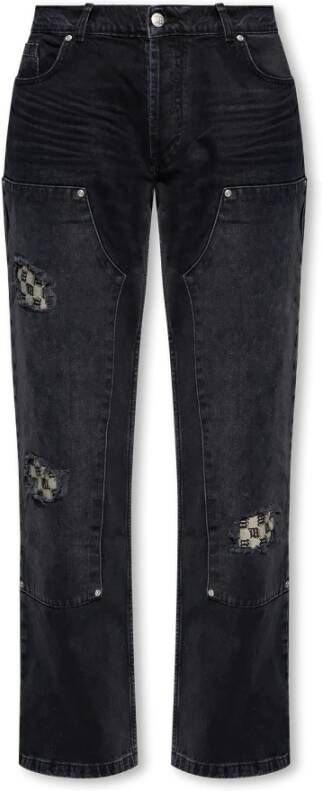 Misbhv Monogram jeans Zwart Heren