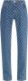 Misbhv Monogram jeans met een hoge taille Blue Dames - Thumbnail 1