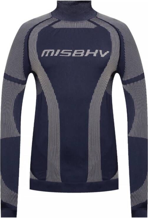 Misbhv Sport actief klassiek t-shirt met lange mouwen Blauw Heren