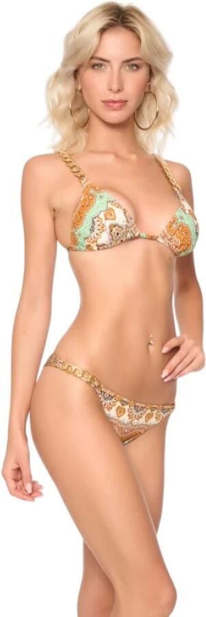Miss Bikini Kasjmier Ketting Driehoek Goud Multicolor Dames