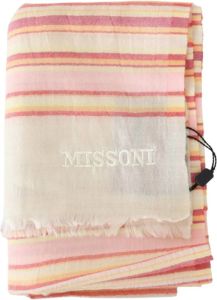 Missoni Multicolor Lined Cashmere Uni Wrap Scarf Roze Dames