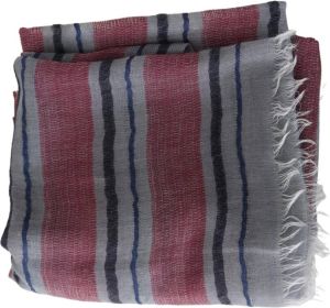 Missoni Multicolor Striped Wool Blend Uni Neck Wrap Scarf One Size Blauw Dames