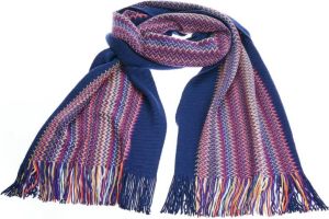 Missoni Multicolor Wool Scarf One Size Blauw Dames