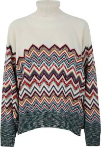 Missoni Roll Neck Sweater Wit Dames