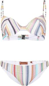 Missoni stripe-detail-bikini Wit Dames