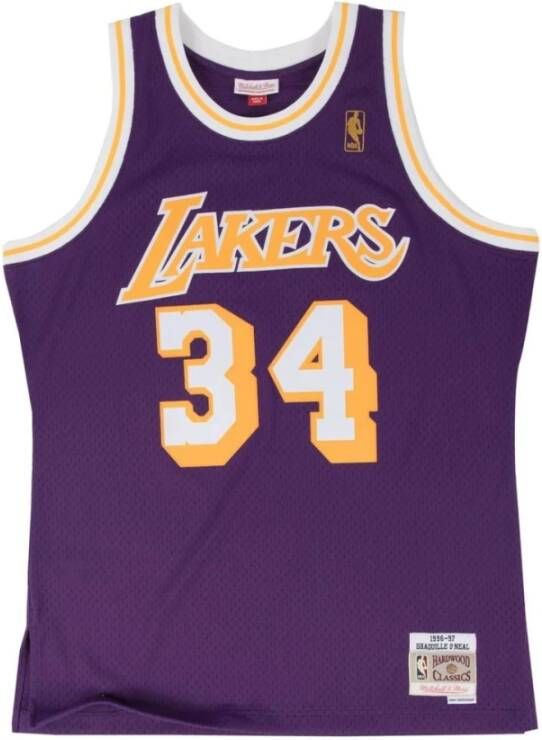Mitchell & Ness 1996-97 Shaquille O'Neal Lakers Swingman Jersey Paars Heren