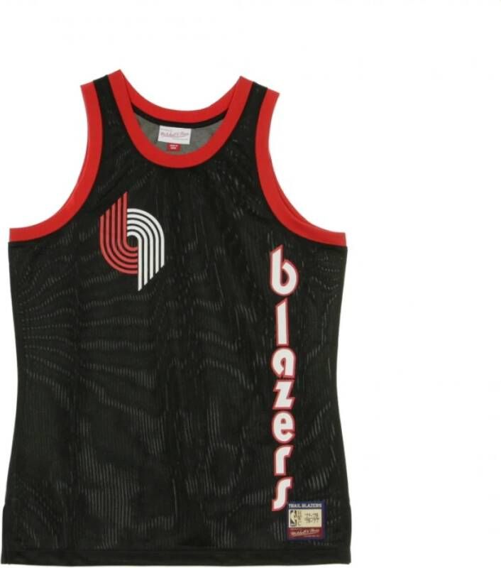 Mitchell & Ness Basketbal NBA Team Heritage Tank 1971-77 Porbla Zwart Heren