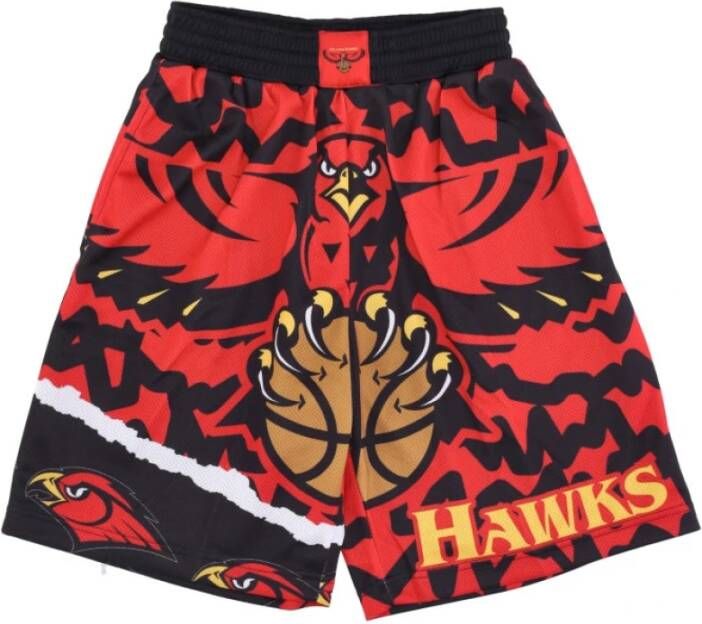 Mitchell & Ness Basketbal shortsBA Jumbotron 2.0 Mesh Short Hardwood Classics Atlhaw Rood Heren