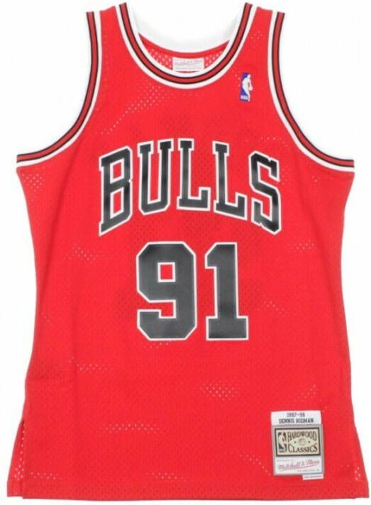 Mitchell & Ness Nba Swingman Jersey Chicago Bulls 1997-98 Dennis Rodman Sportshirts Heren scarlet maat: XL beschikbare maaten:S M L XL