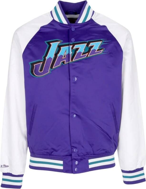 Mitchell & Ness Bomber Jackets Purple Heren