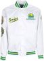 Mitchell & Ness Satin Streetwear Bomber Jacket White Heren - Thumbnail 1