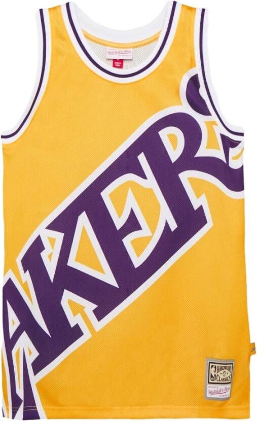Mitchell & Ness Camiseta Lakers BIG Face Blown OUT Fashion Geel Heren
