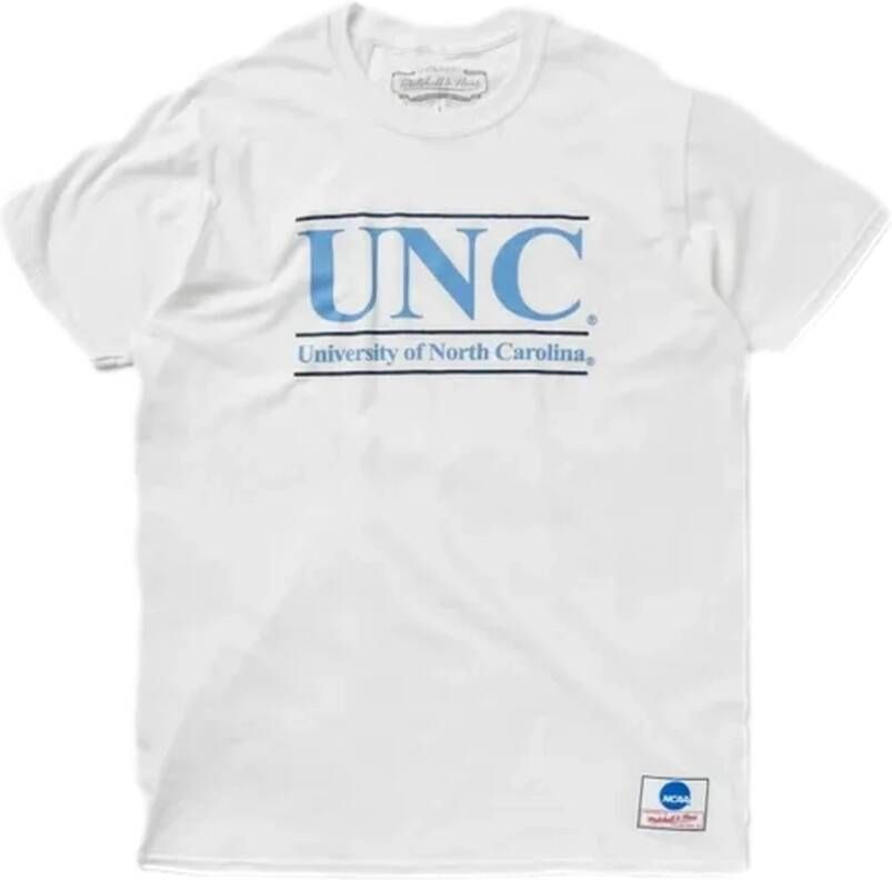 Mitchell & Ness Witte Ncaa Stack Tee Shirt White Heren