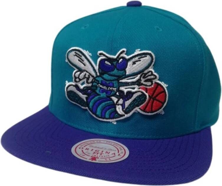 Mitchell & Ness Turquoise Hornets Team Snapback 2.0 Blue Heren
