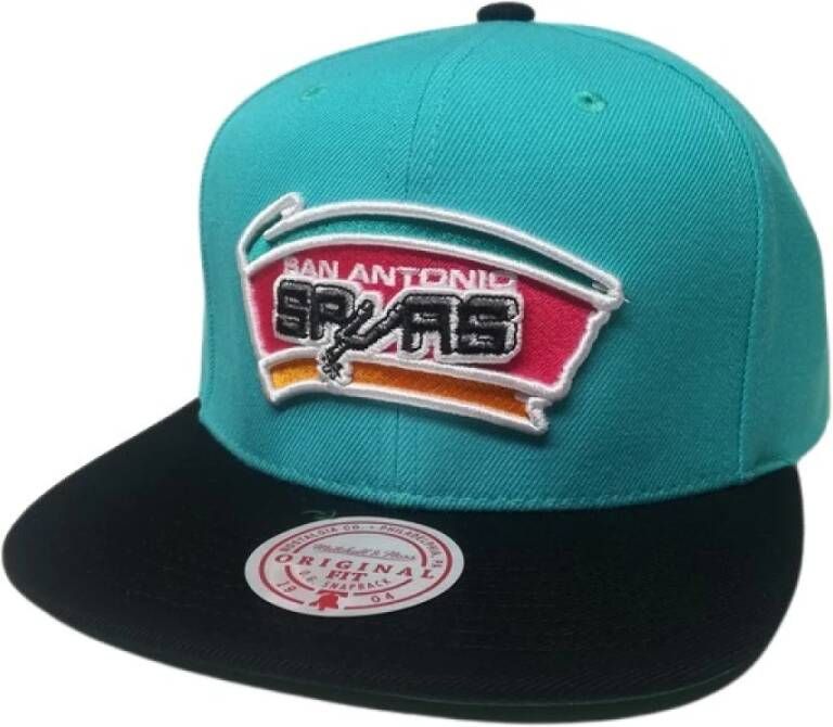 Mitchell & Ness Turquoise Spurs Team Snapback Hat Multicolor Heren
