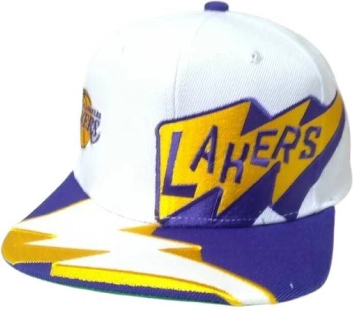 Mitchell & Ness Witte Lakers Fastime Snapback Pet White