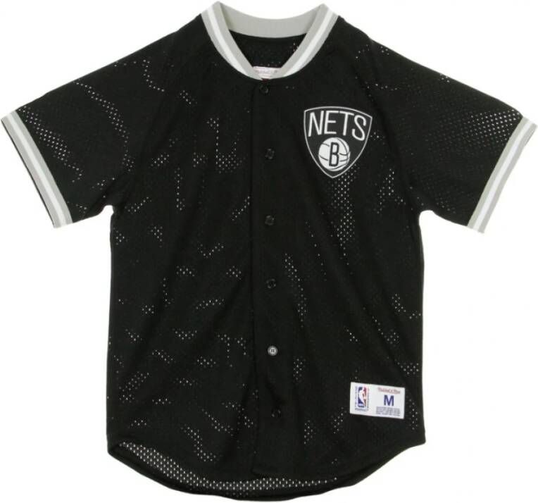 Mitchell & Ness Casacca doorgewinterde pro mesh knop voorste bronet Zwart Heren