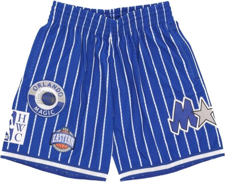 Mitchell & Ness Casual Shorts Blauw Heren