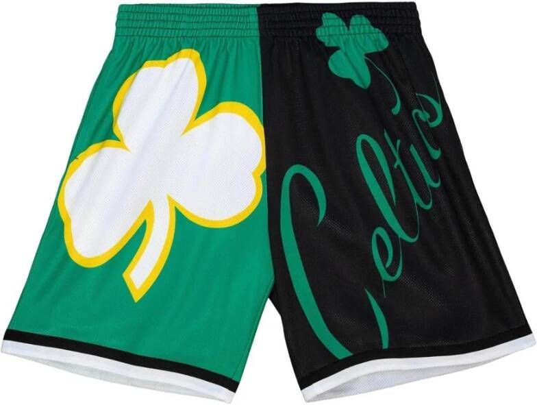Mitchell & Ness NBA Big Face Fashion Shorts Hardwood Classics Boscel Groen Heren