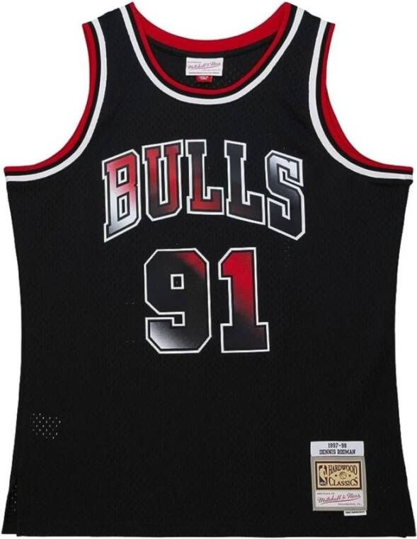 Mitchell & Ness Chicago Bulls 1997 Dennis Rodman NBA Shirt Zwart Heren