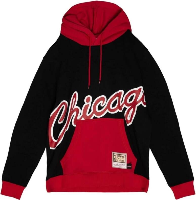 Mitchell & Ness Chicago Bulls Big Face 5.0 Hoodie Black Heren