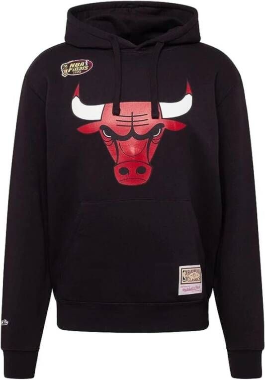 Mitchell & Ness Chicago Bulls Team Logo Hoodie Zwart Heren