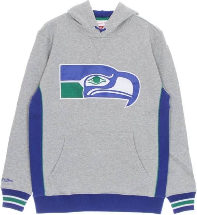Mitchell & Ness Hoodie NFL Pinnacle zwaargewicht fleece hoodie Seazea Grijs Heren