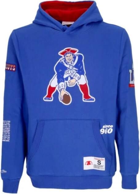Mitchell & Ness NFL Team Origins Fleece Hoodie Blue Heren