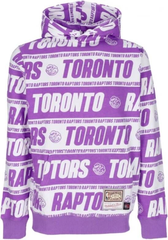 Mitchell & Ness NBA Teamwrap Hoodie Toronto Purple Heren