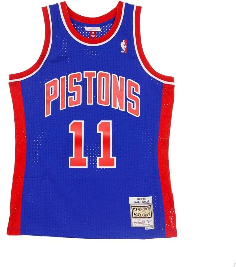 Mitchell & Ness Isiah Thomas Swingman Jersey 1988-89 Blue Heren - Foto 4