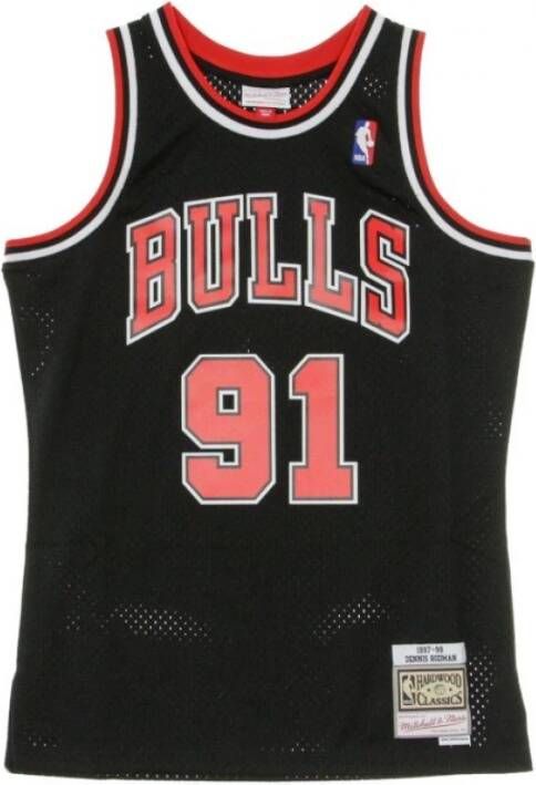 Mitchell & Ness Jersey Dennis Rodman No91 1997-98 Chibul Alternate Zwart Heren