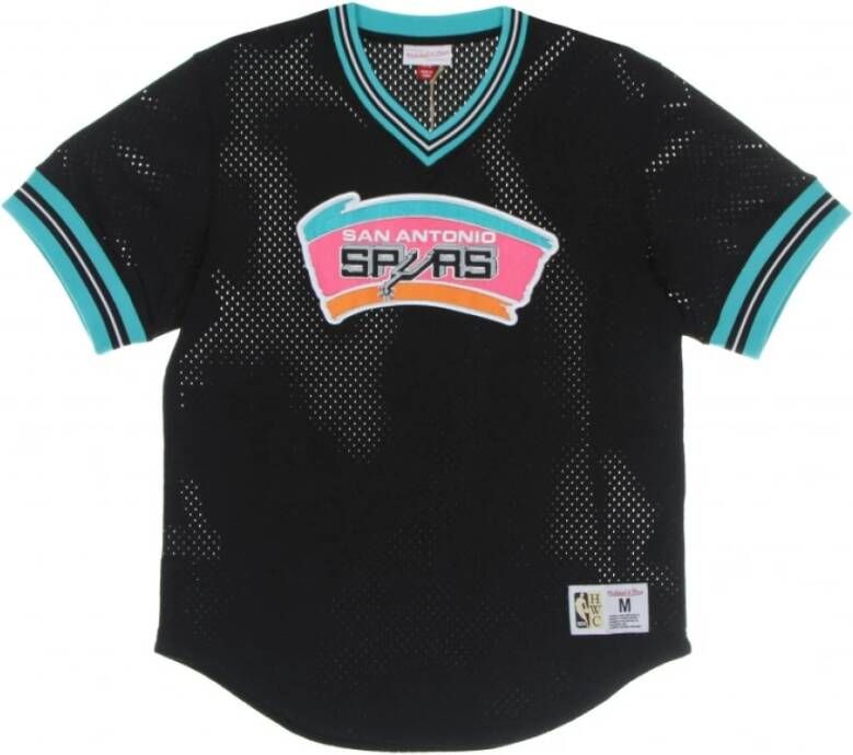 Mitchell & Ness Jersey nba ongeslagen mesh v nek hardhout klassiekers saaspu Zwart Heren