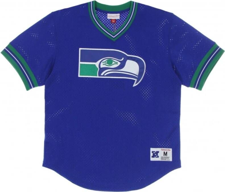 Mitchell & Ness Jersey nfl ongeslagen mesh v nek zeeëna Blauw Heren