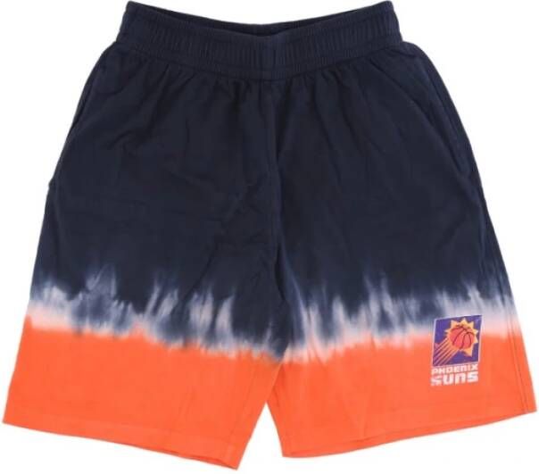 Mitchell & Ness korte broek NBA horizontale stropdy kleurstof korte hardhout klassiekers phosun Zwart Heren